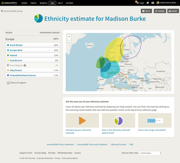 Ancestry DNA Results