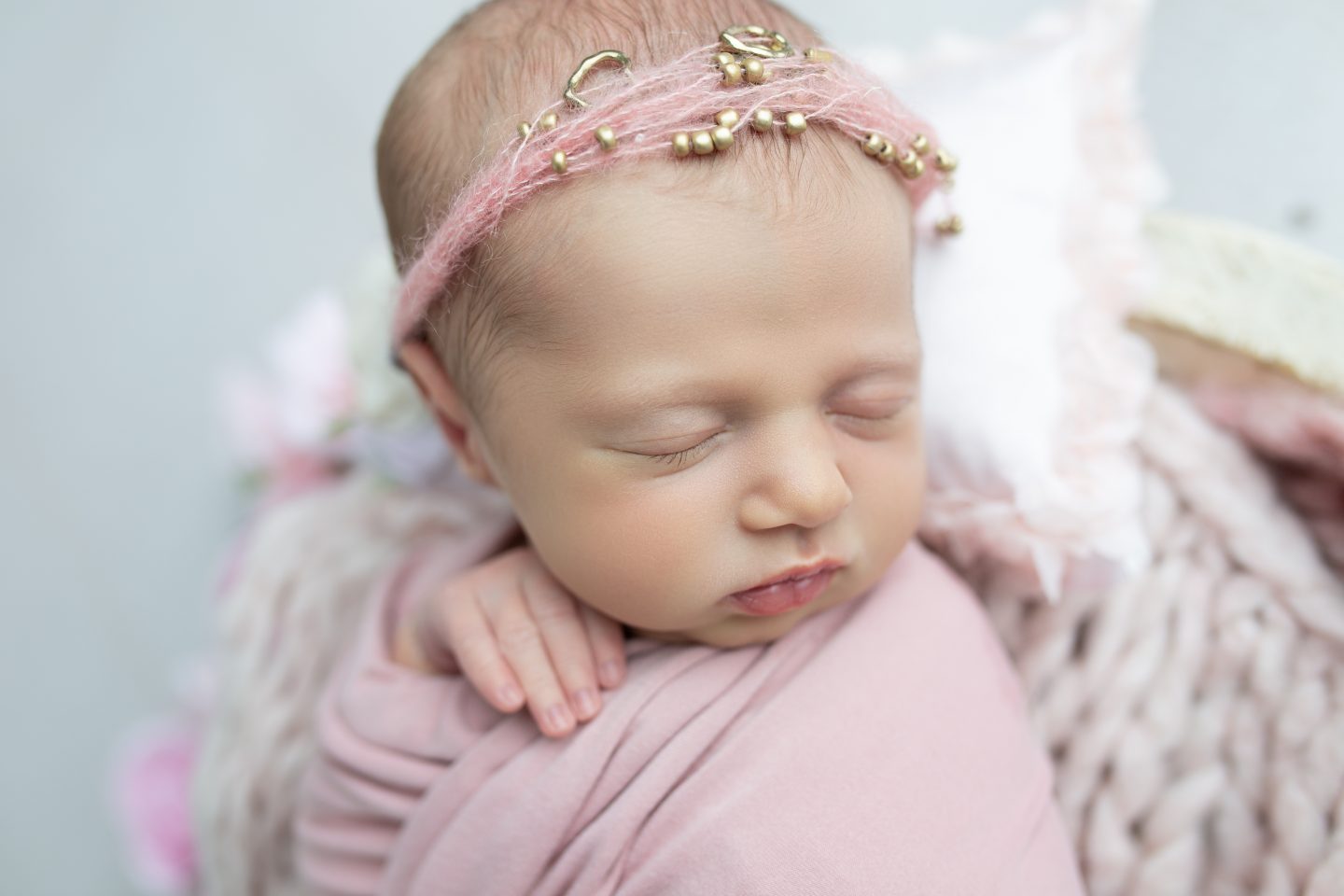 newborn photoshoot pink