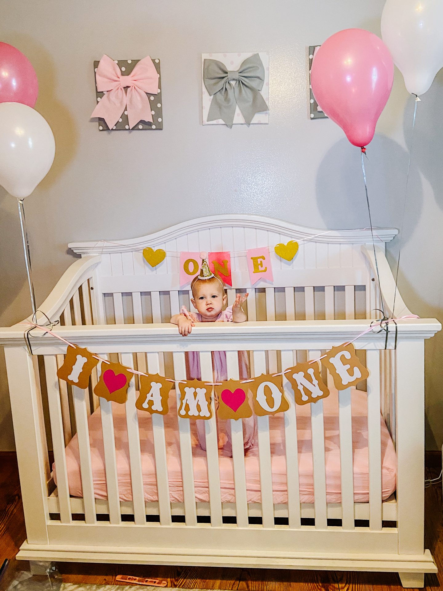 DIY 1st Birthday Crib Photoshoot
