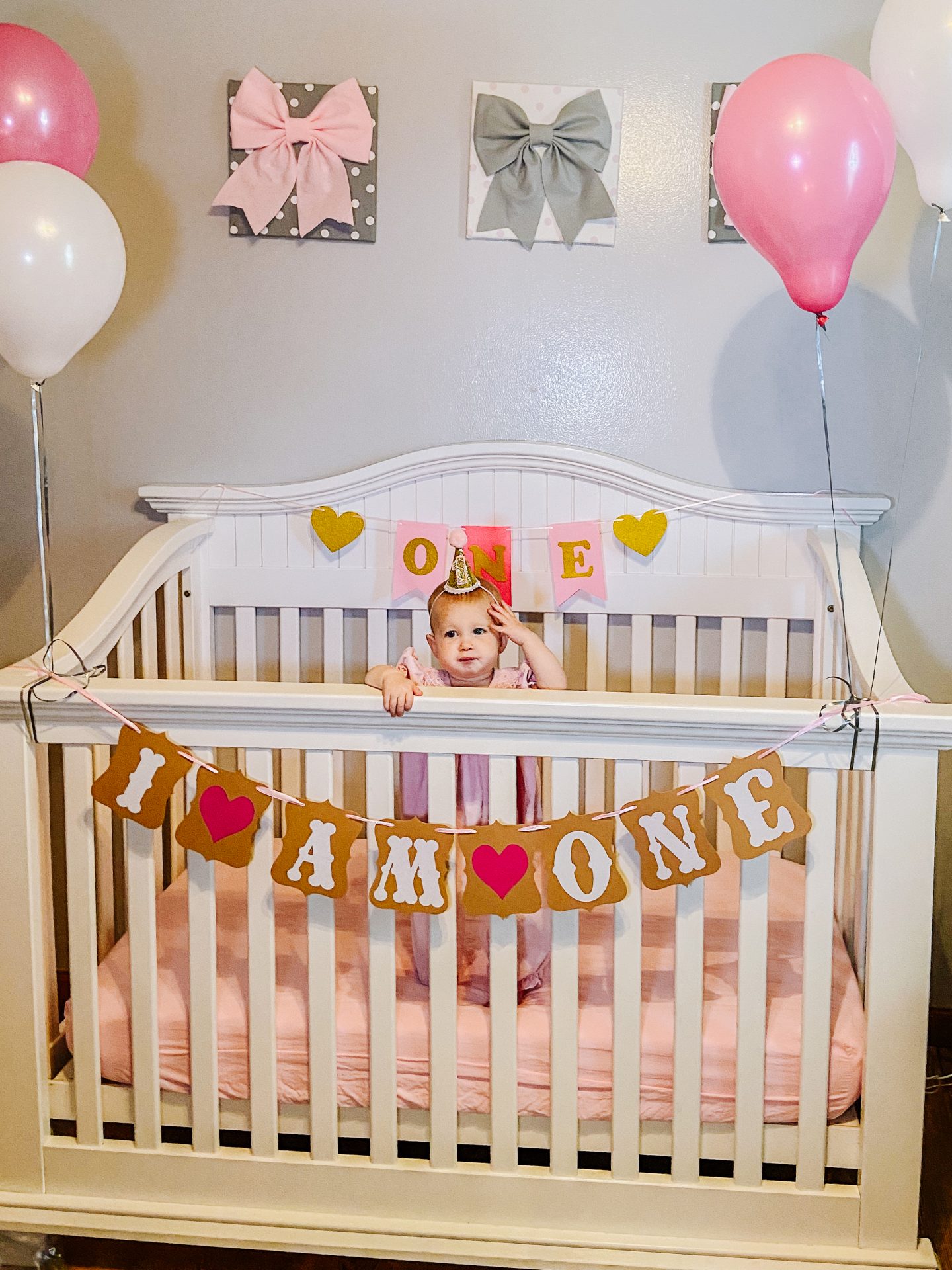 DIY 1st Birthday Crib Photoshoot