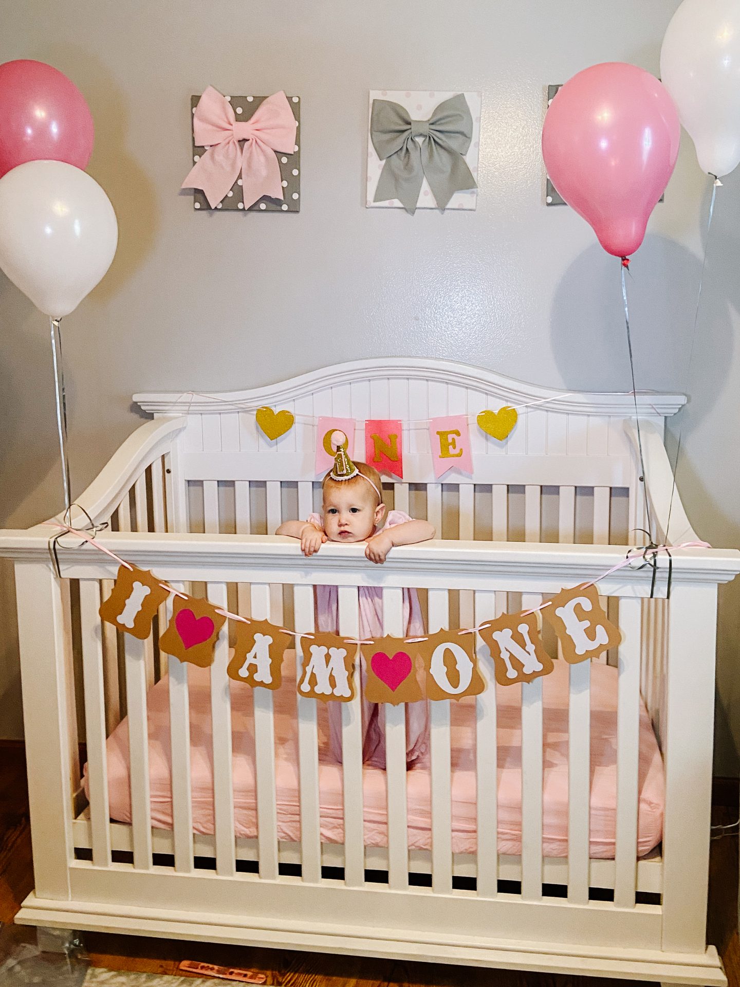 DIY 1st Birthday Crib Photoshoot