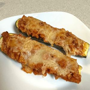 Chicken Parm Zucchini Boats