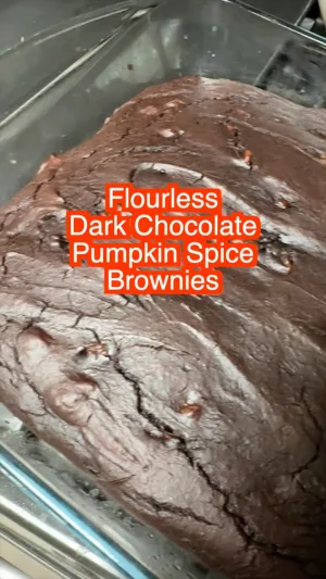 Flourless Dark Chocolate Pumpkin Spice Brownie