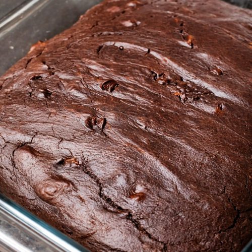 Pumpkin spice chocolate brownie close-up