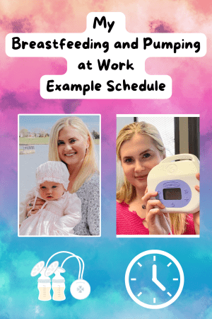 Breastfeeding and Pumping example schedule
