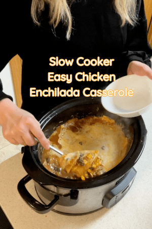 Slow Cooker Easy Chicken Enchilada Casserole