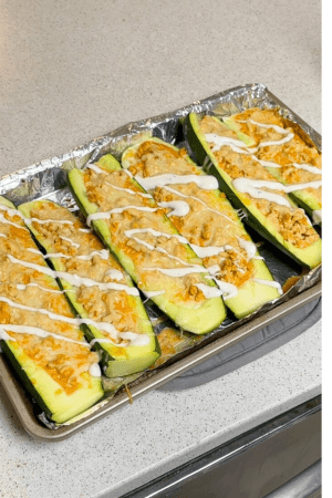Buffalo Zucchini Boats