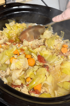 Weight Loss Crockpot Cabbage and Ground Turkey Soup (2)