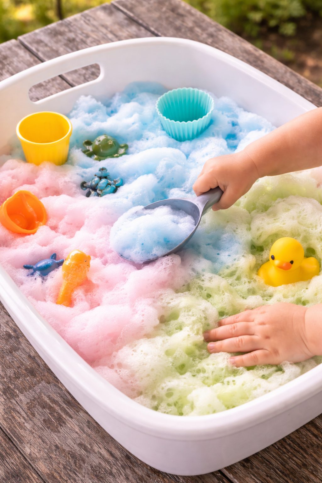 foam soap toddler activity
