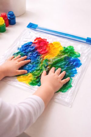 ziplock bag paint activity
