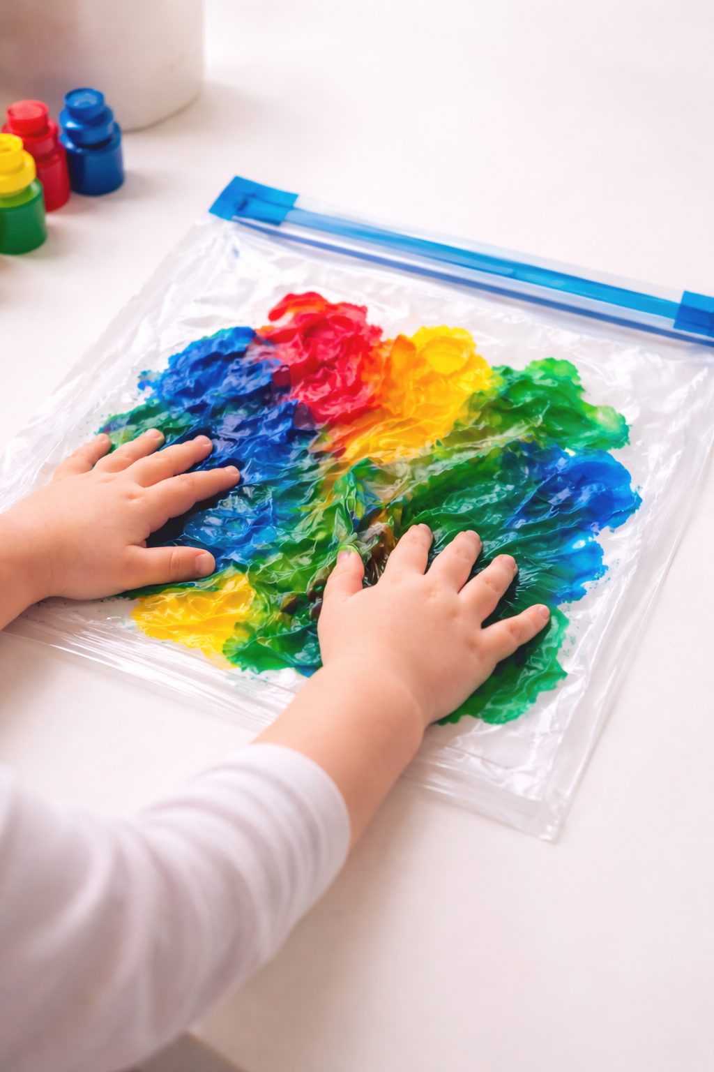 ziplock bag paint activity